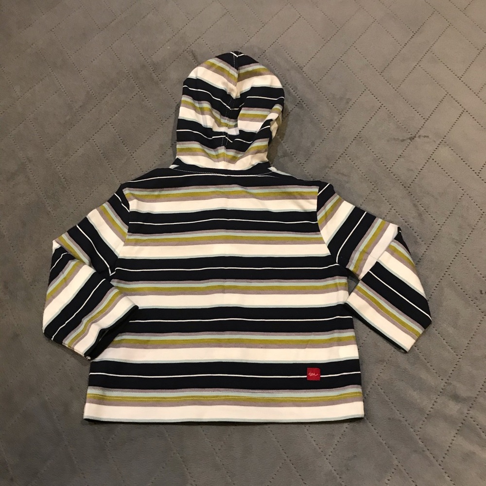 EUC Tea Collection Boys Button-Up Striped Hoodie 3-6M - Picture 2 of 3